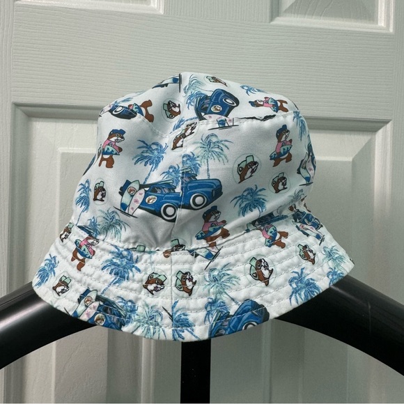Buc-ee’s Infant Sun Hat Blue White Summer Surfer UPF 50+ - Picture 2 of 7